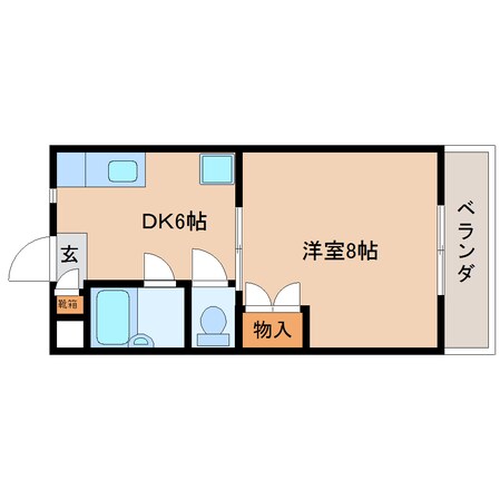 安倍川駅 徒歩16分 4階の物件間取画像